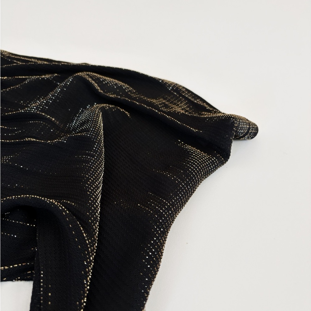 Vintage Express Sheer Top in Black & Gold - Picture 5 of 9
